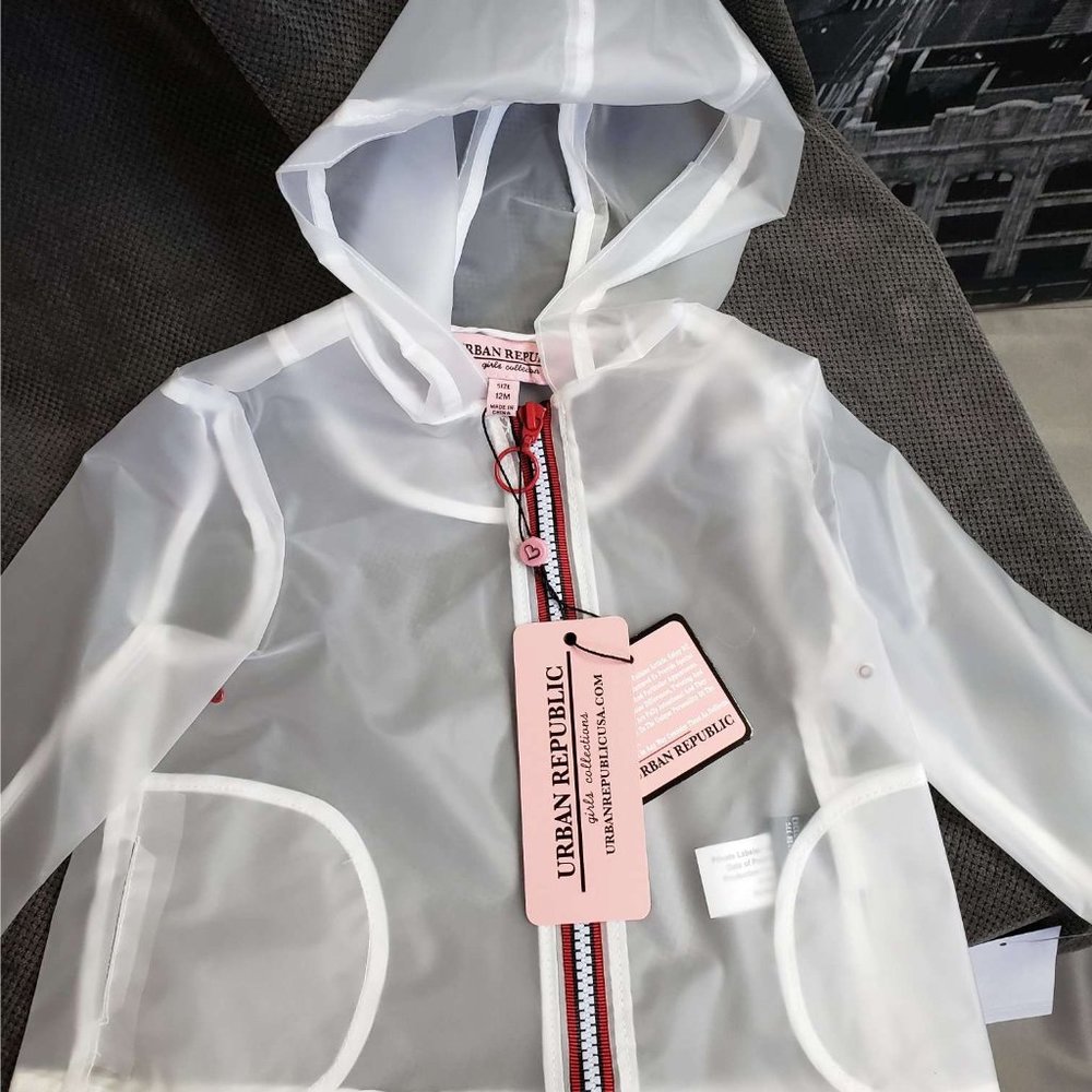 Urban Republic Transparent Raincoat Girls 12M